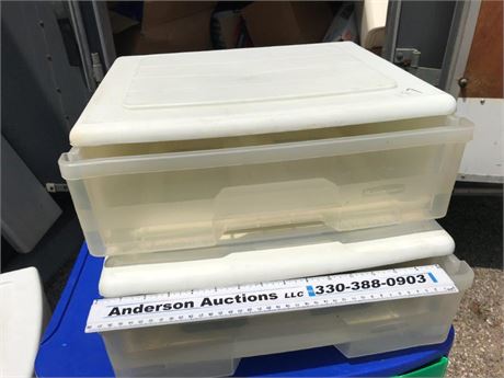2 White Sterilite Container