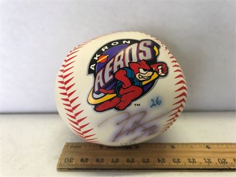 Akron Aeros Signed Stuffed Baseball