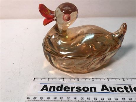 Glass Duck Dish