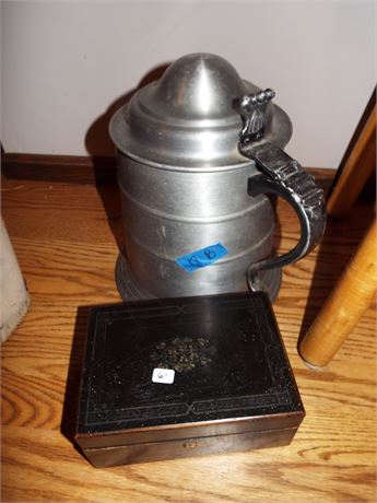 Ice Bucket and Vintage Box