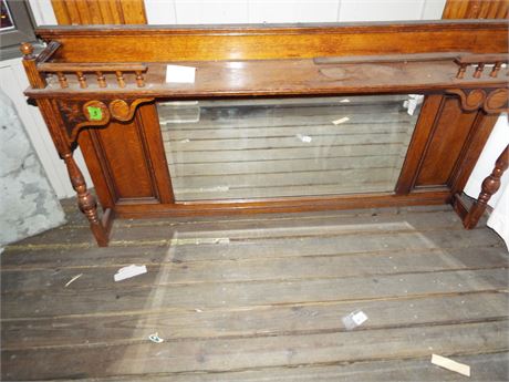 Antique Fireplace Mantel with Mirror