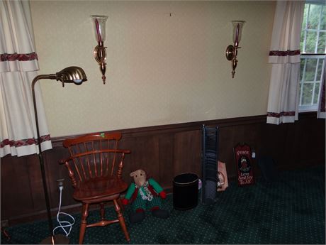 As a Lot - Library Wall Lot with Lamp and Chair