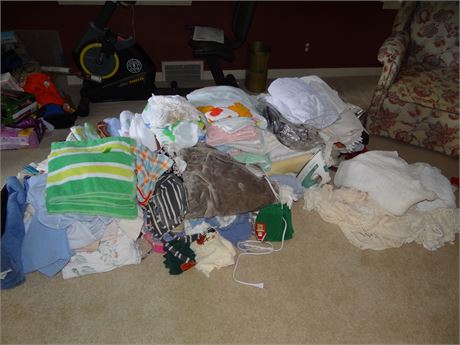 Huge Lot of Linens Upstairs Bedroom