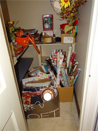 Christmas Wrapping Closet