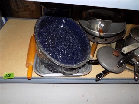 Shelf Lot, Pots and Pans