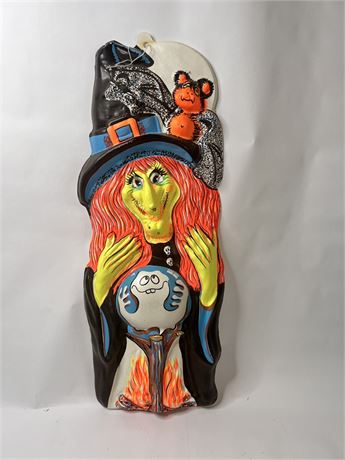 Halloween Wall Hanging Plastic Vintage Witch