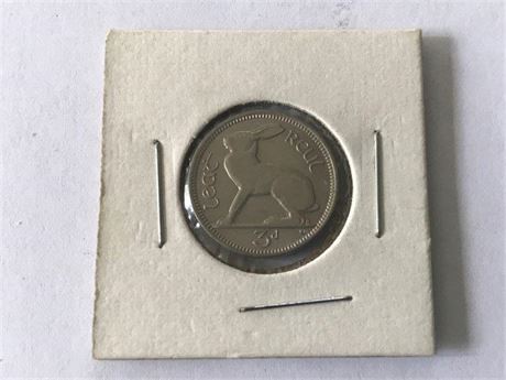 1968 Irish 3 Pence Coin
