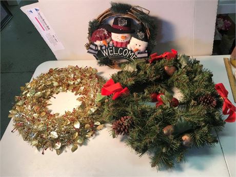 3 Christmas Wreathes