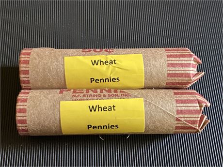 Two Rolls of Wheat Pennies