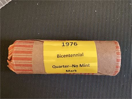 Roll of Bicentennial Quarters-No mint mark