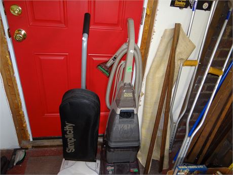 Simplicity Vacuum and Carpet Cleaner Lot