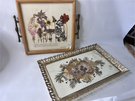Dried Plant Art and Tray