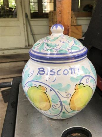 Vietri Biscotti Jar