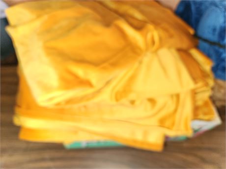 4 Gold Curtain Panels 48 x 96