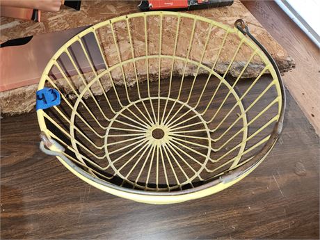 Yellow Metal Egg Basket