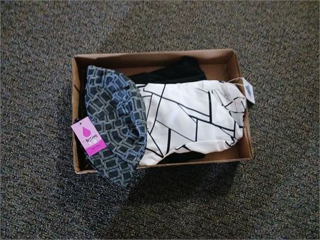 Black and white dress Size Medium and a hat