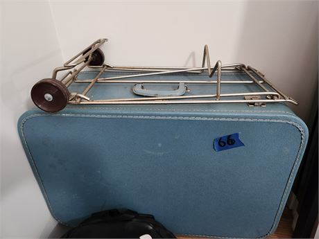 2 Suitcases and cart