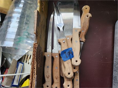 Set of Stainless Knives Chefs Collection
