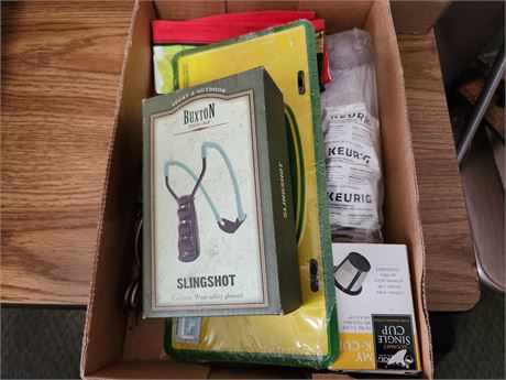 Keurig pieces, Slingshot, John Deere