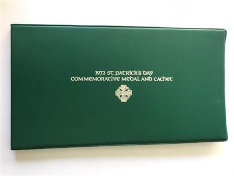 Pure (.999 Fine)Irish Silver 1972 St. Patrick's Day Medal & Cachet