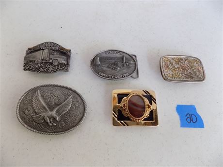 Lot of 5 Belt Buckles