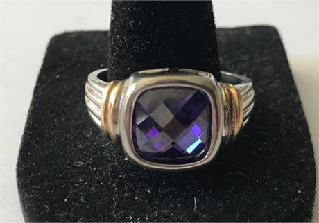 Stamped 925 CZ 9 China Ring