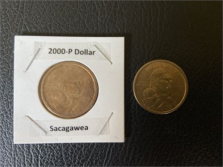 Two Sacagawea Dollars