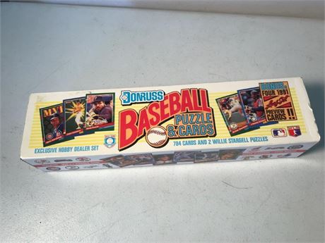 Box Labeled 1991 Donruss Baseball Puzzle & Cards
