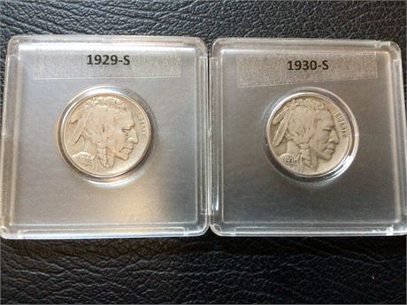 1929-S and 1930-S Buffalo Nickels