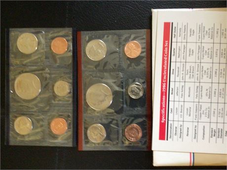 1986 Uncirculated Coin Set