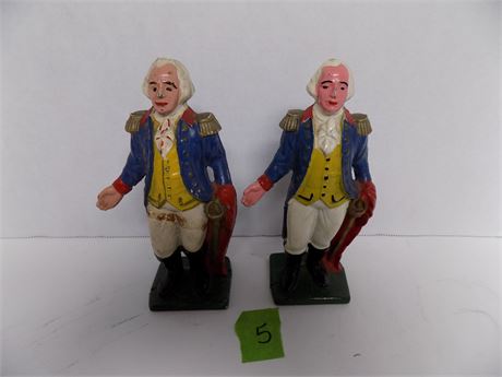 Vintage George Washington Cast Iron Still Coin Banks