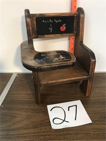 Wooden Doll School Desk