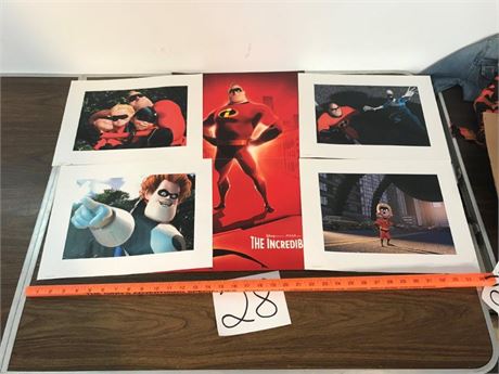 4 The Incredibles Lithographs