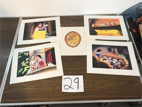 4 Snow White Lithographs