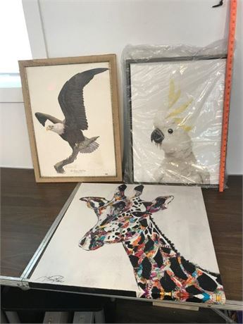 3 Pcs. of Animal Walll Art