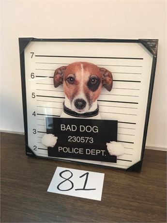 Bad Dog Tempered Glass Wall Art