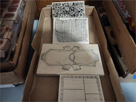 4 Large Stamps. 2 Stampin Up & 2 Other Brand