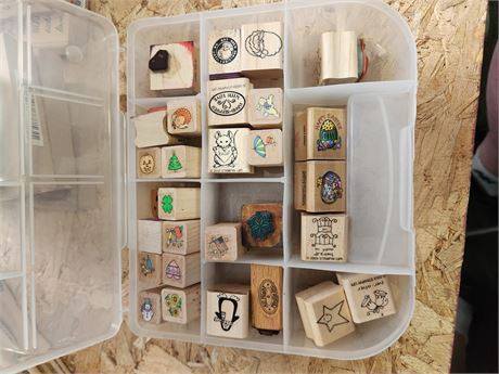 Container of Tiny Stamps