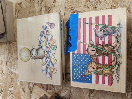 5 Mice & Rabbit Stamps