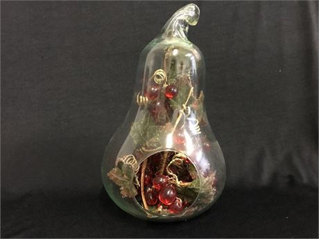 Clear Glass Gourd Deco