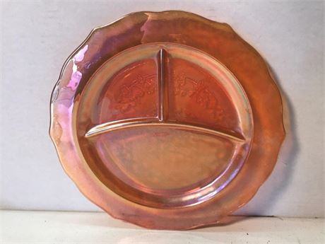 Marigold Carnival Glass Plate