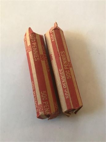Two Rolls of Wheat Pennies (#1)