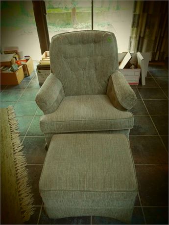 Norwalk Fabric Chair and Ottoman