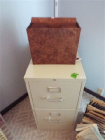 Metal Filing Cabinet and File