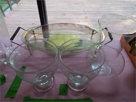 Glass Serving Dishes and Vase