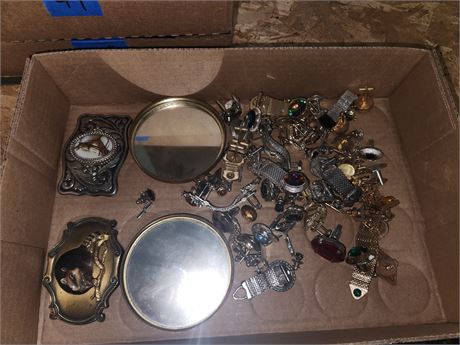 Mixed lot of Jewelry, mostly cufflinks 2 Belt Buckles
