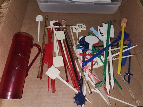 Peel and stick Christmas Decoration, Vintage Stir Sticks