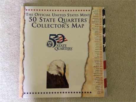 50 States Quarter Collector Map