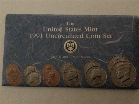 1991 United States Mint Coin Set - Uncirculated