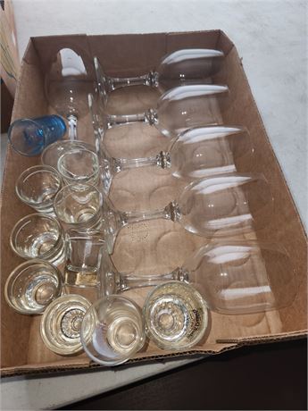 Stemware & Various Shot Glasses